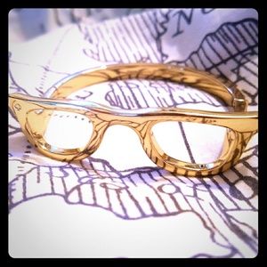 Kate Spade gold Goreski glasses bracelet